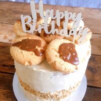 Peanut butter and caramel cake