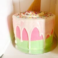 vegan ice cream drip cake