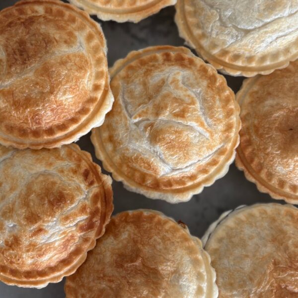 Vegan mini pies, vegan catering for events and workplaces in Melbourne
