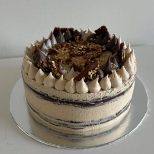 Vegan gluten-free choc caramel cake in Melbourne