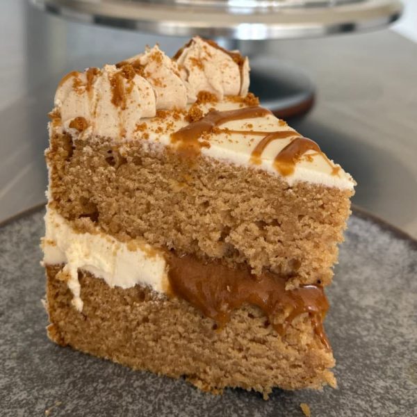 Vegan gingerbread Biscoff Christmas cake in Melbourne