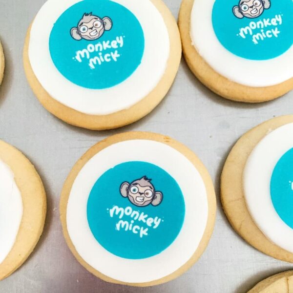 Vegan logo cookies for your next event or function in Melbourne.