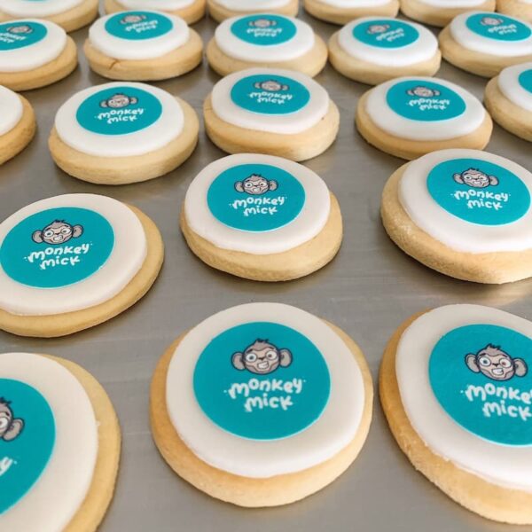 Vegan logo cookies for your next event or function in Melbourne.