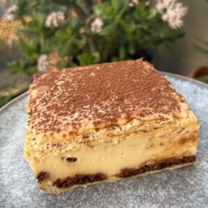 Vegan Tiramisu Vanilla Slice in Melbourne