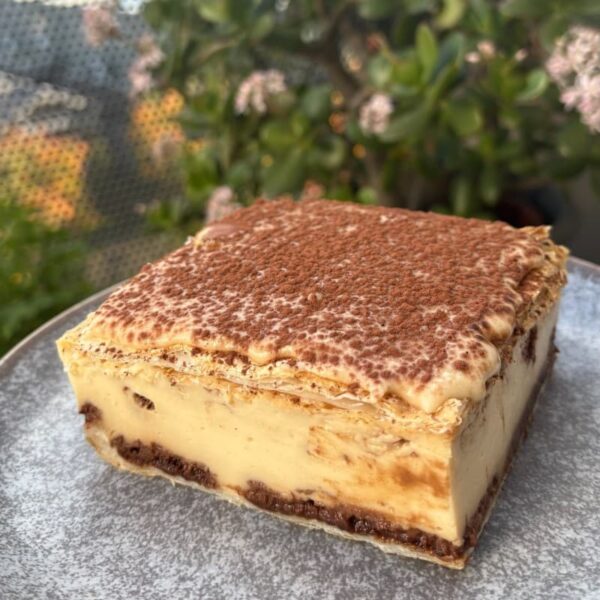 Vegan Tiramisu Vanilla Slice in Melbourne