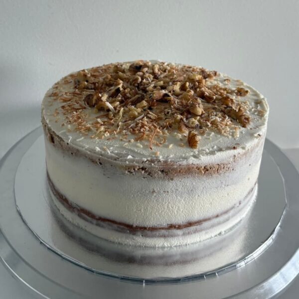 Vegan naked carrot cake in Melbourne.