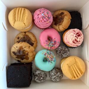 Vegan mixed treat box in Melbourne.
